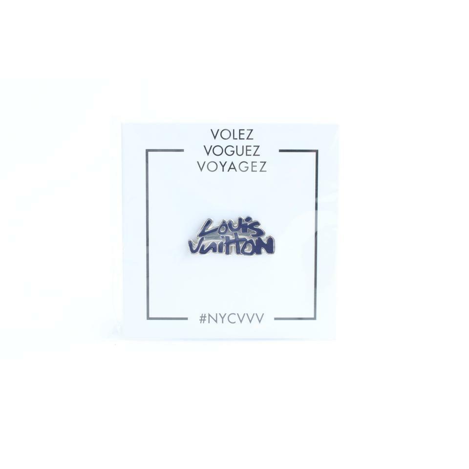 Louis Vuitton Name Plaque Pin Brooch Lapel Volez Voguez Voyagez 13LR0627