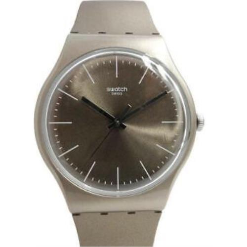 Swiss Swatch Originals Powderbayang Metallic Silicone Watch 41mm SUOM111