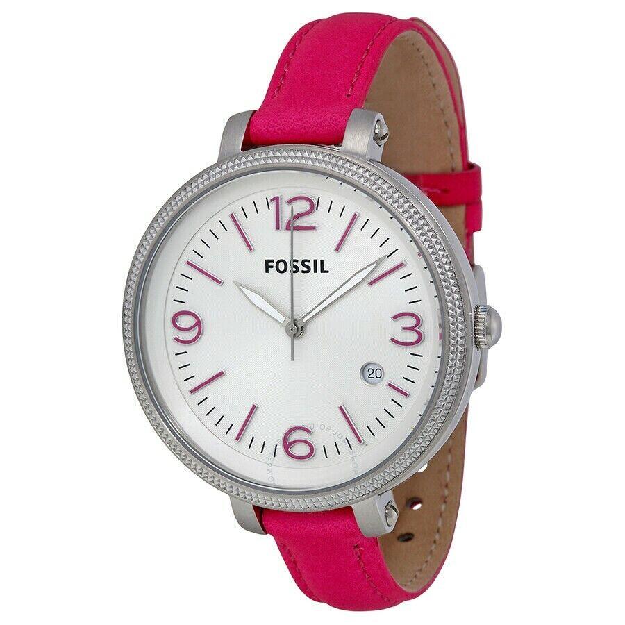 Fossil Women`s ES3277 Heather Pink/white Stainless Steel Watch