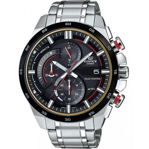 Casio Men`s Edifice Chronograph Solar Stainless Steel Watch EQS-600DB-1A4