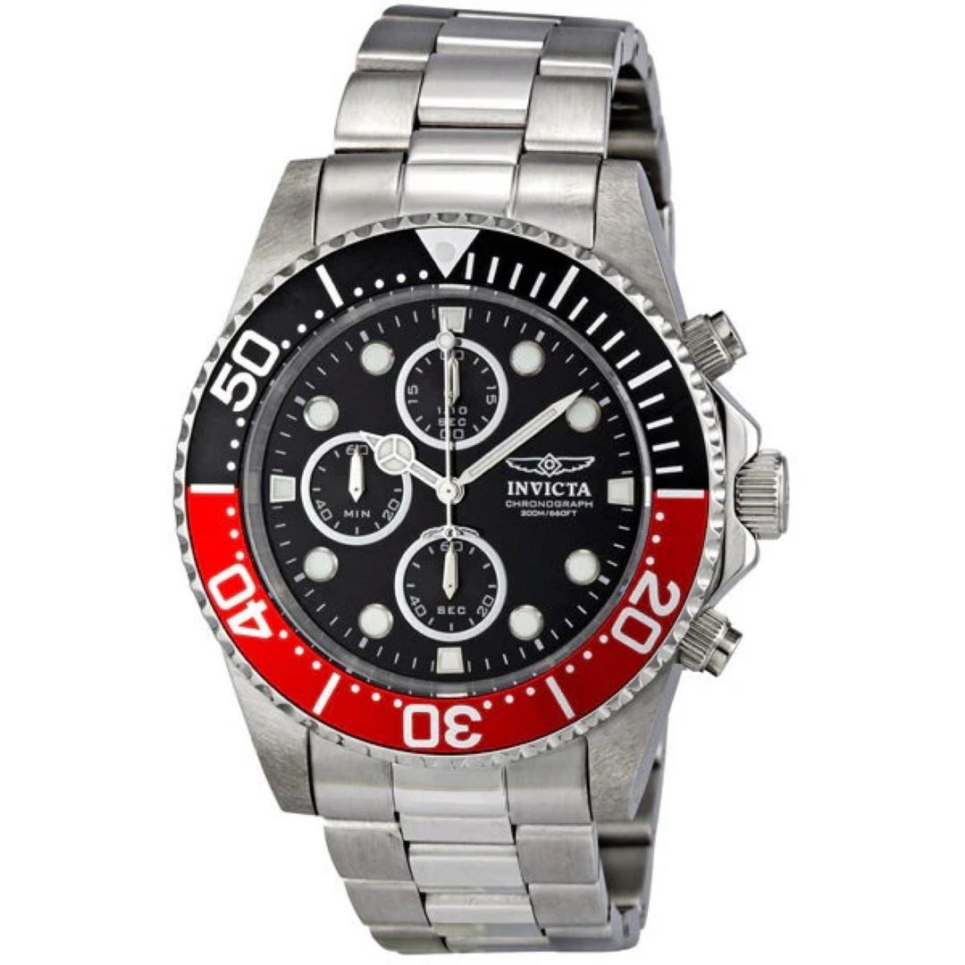 Invicta Men`s 1770 Pro Diver Black Dial Chronograph Watch 43mm