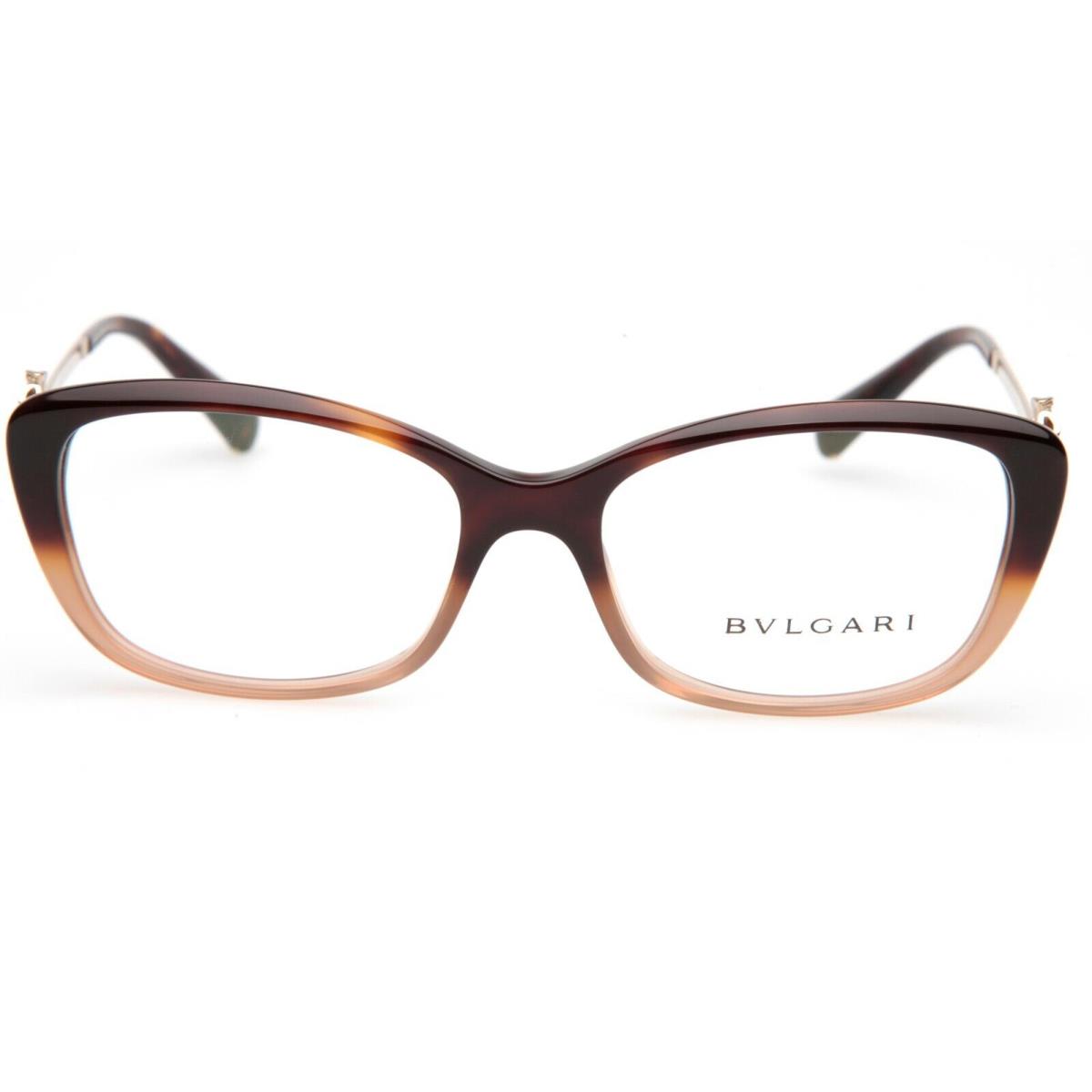 Bvlgari 4145-B 5362 Havana Gradient Brown Eyeglasses 55-17-140mm B38mm Italy