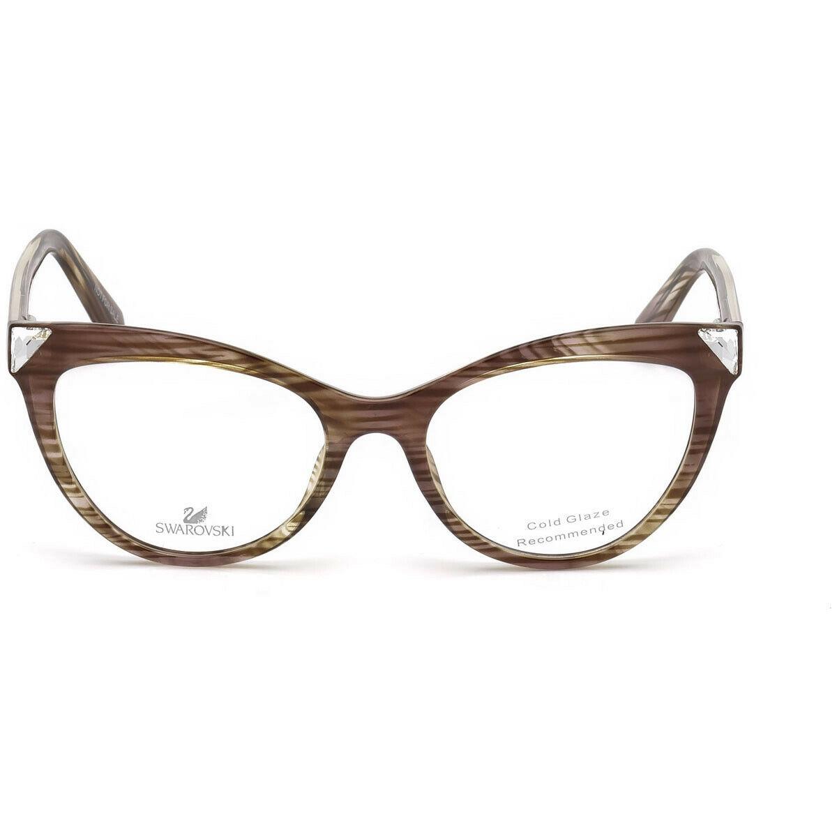 Swarovski SK5268 Brown 047 Plastic Cat Eye Eyeglasses Frame 51-17-140 SW5268 RX