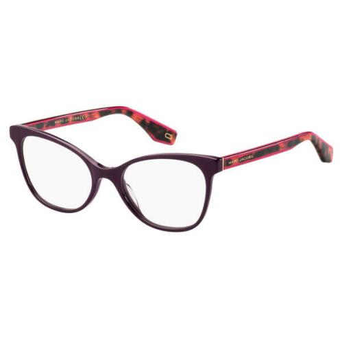 Marc Jacobs 284 0T7 52mm Plum Cat Eye Women`s Rx Ophthalmic Eyeglasses Frame