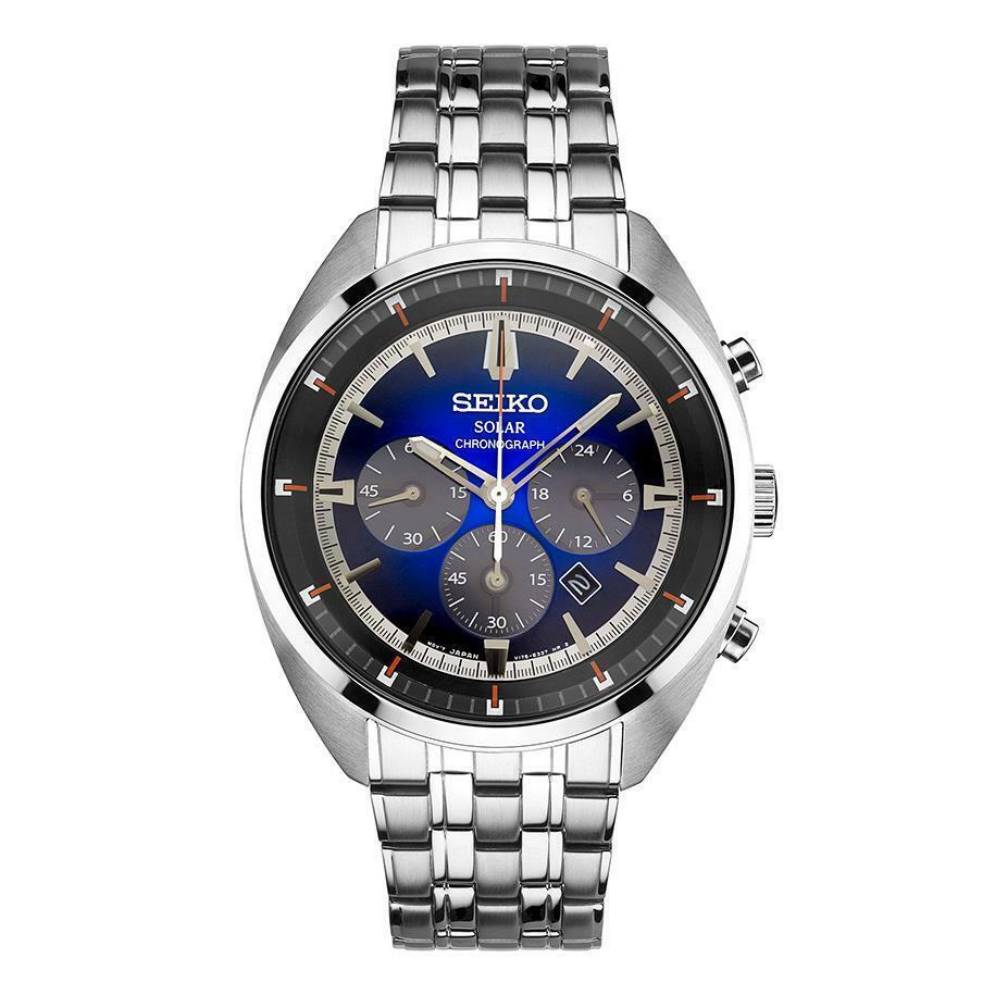 Seiko SSC567 Recraft Chrono Blue Dial 45mm Stainless Steel Solar Men`s Watch