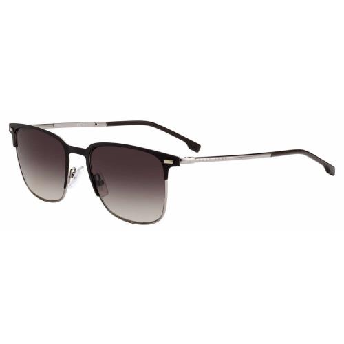 Hugo Boss1019/S 4INHA Square Matte Brown/brown Gradient Sunglasses - Frame: Matte Brown, Lens: Gradient Brown
