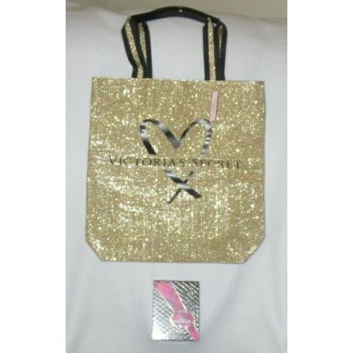 Victoria`s Secret Tease Heartbreaker Fragrance Glitter Large Tote Bag