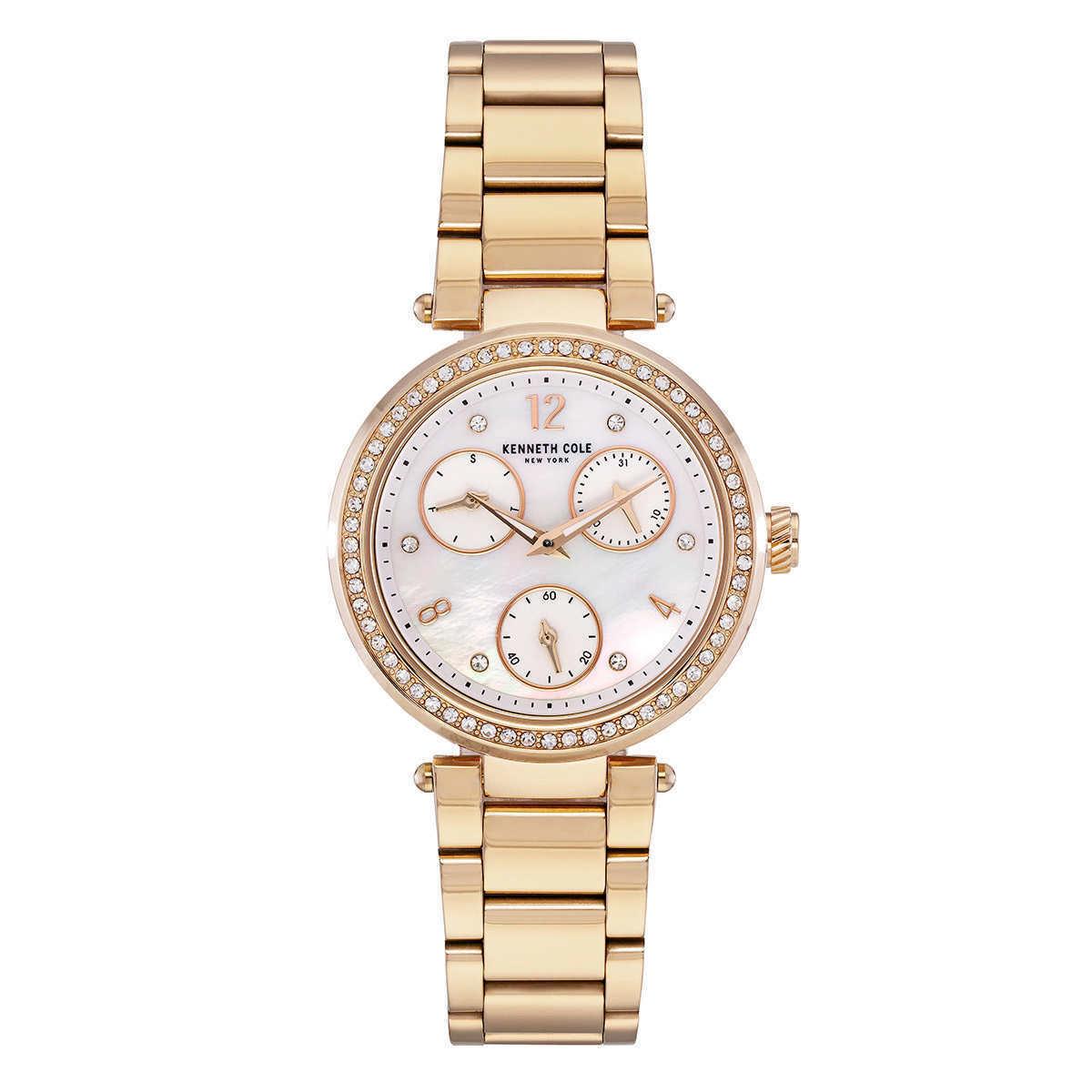 Kenneth Cole York Gold-tone Ladies Watch KC50735004 - Dial: Gold-tone