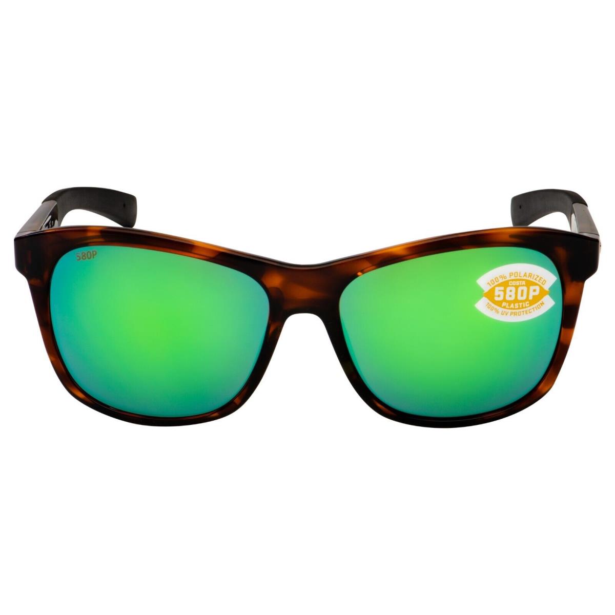 Costa Del Mar Vla 10 Ogmp Vela Sunglasses Tortoise Green Mirror Polarized 56mm - Frame: Brown, Lens: Green