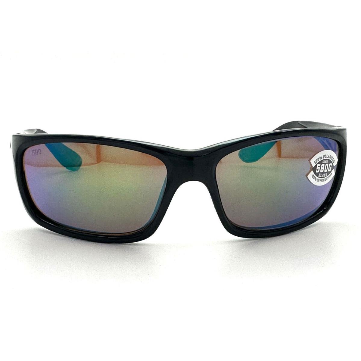 Costa Del Mar Jose Sunglasses Shiny Black/green Mirror 580Glass