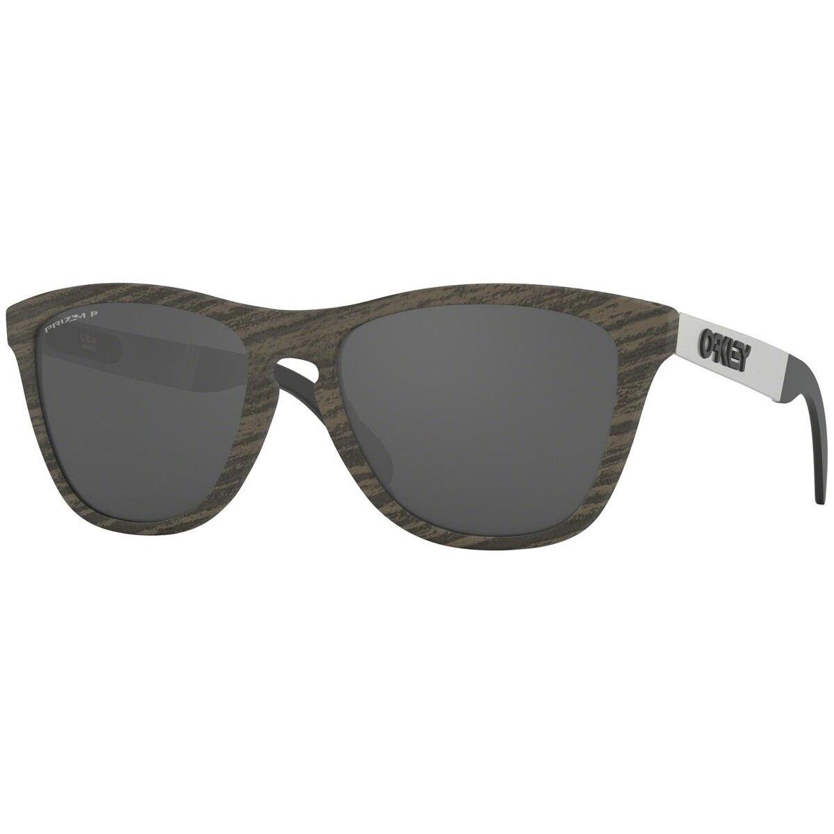 Oakley Sunglasses Frogskins Mix Woodgrain W/prizm Black Polarized OO9428-07 - Frame: Green, Lens: Black