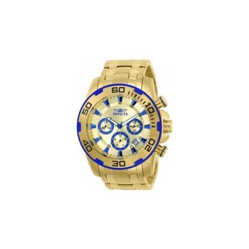 Invicta Men`s 22320 Pro Diver Quartz Chronograph Gold Dial Watch