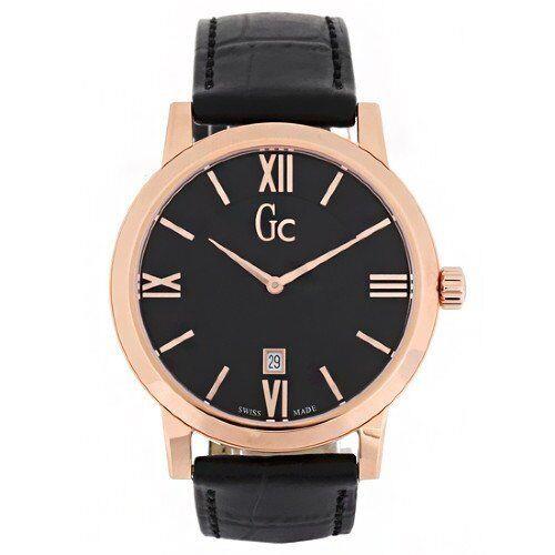 GC Guess Collection Black Dial Croc Leather+rose Gold Men`s Watch X60005G2S