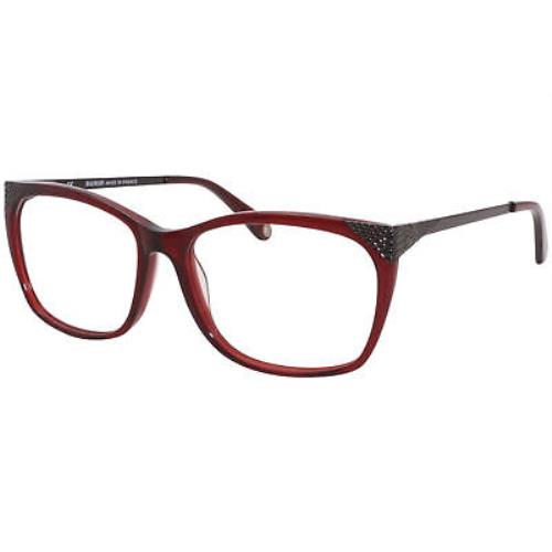 Balmain BL1073 02 Eyeglasses Women`s Red/black Full Rim Optical Frame 54mm