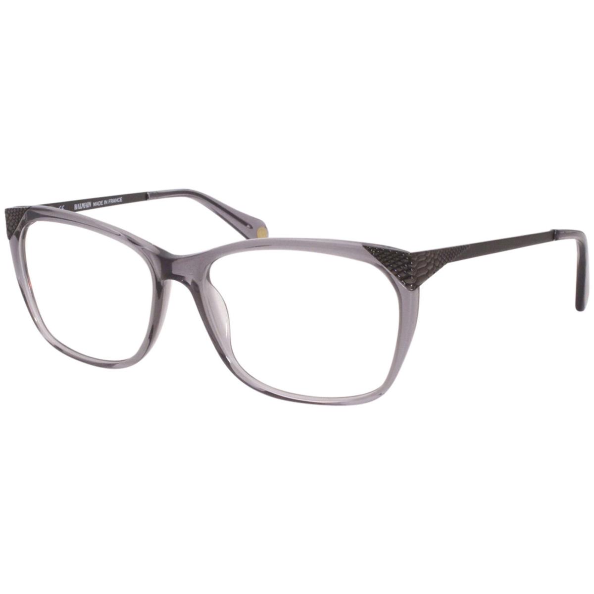 Balmain BL1073 03 Eyeglasses Women`s Grey Full Rim Cat Eye Optical Frame 54mm