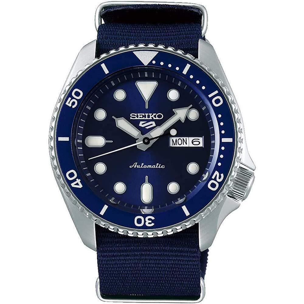 Seiko SRPD87 5 Sports Men`s Watch Blue 42.5mm Stainless Steel