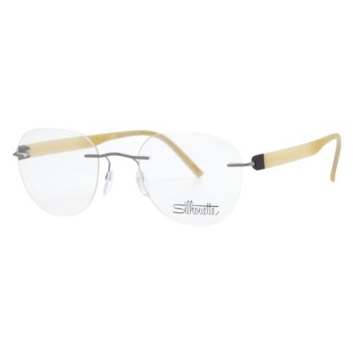 Silhouette Inspire 5506 DP 6565 Ruthenium Horn Women s Eyeglasses 49-21-140 Case