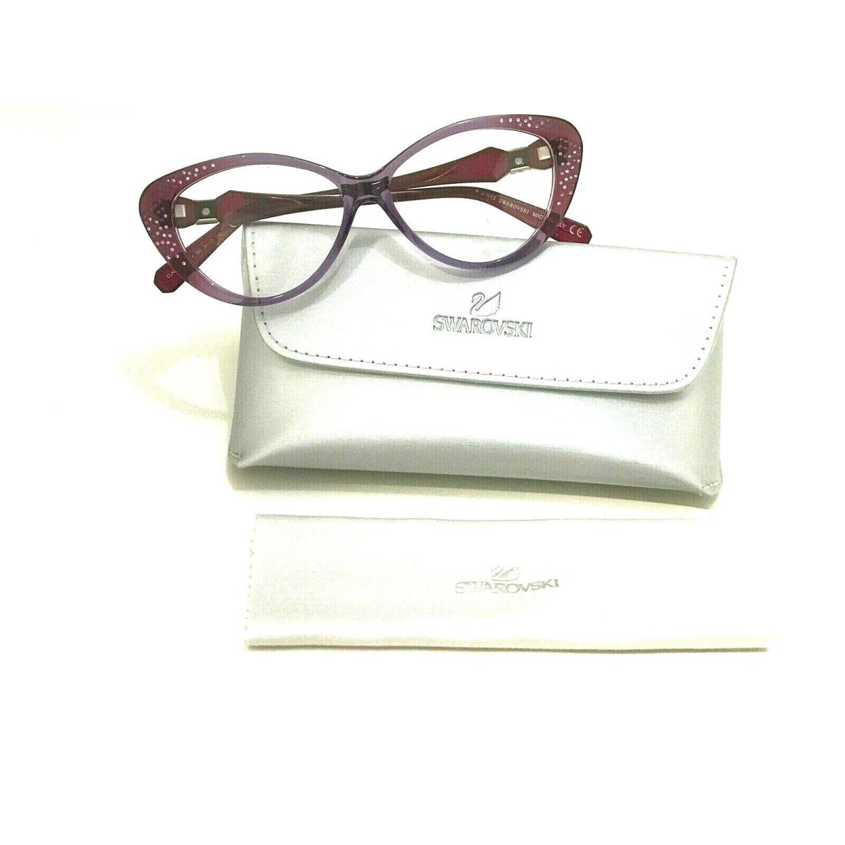 Swarovski Clara SW 5074 080 Eyeglasses Clear Lilac 54-13-140