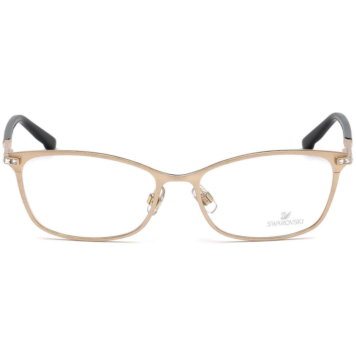 Swarovski Goldie SW 5187 029 Brushed Gold Eyeglasses Frame 51-16-135 Petite Fit