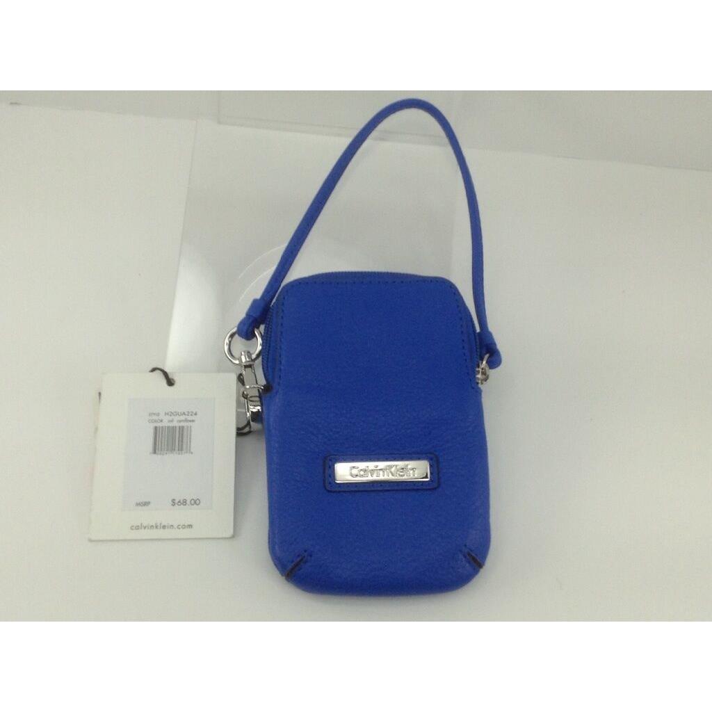 Women`s Calvin Klein Blue Leather Carryall Wallet