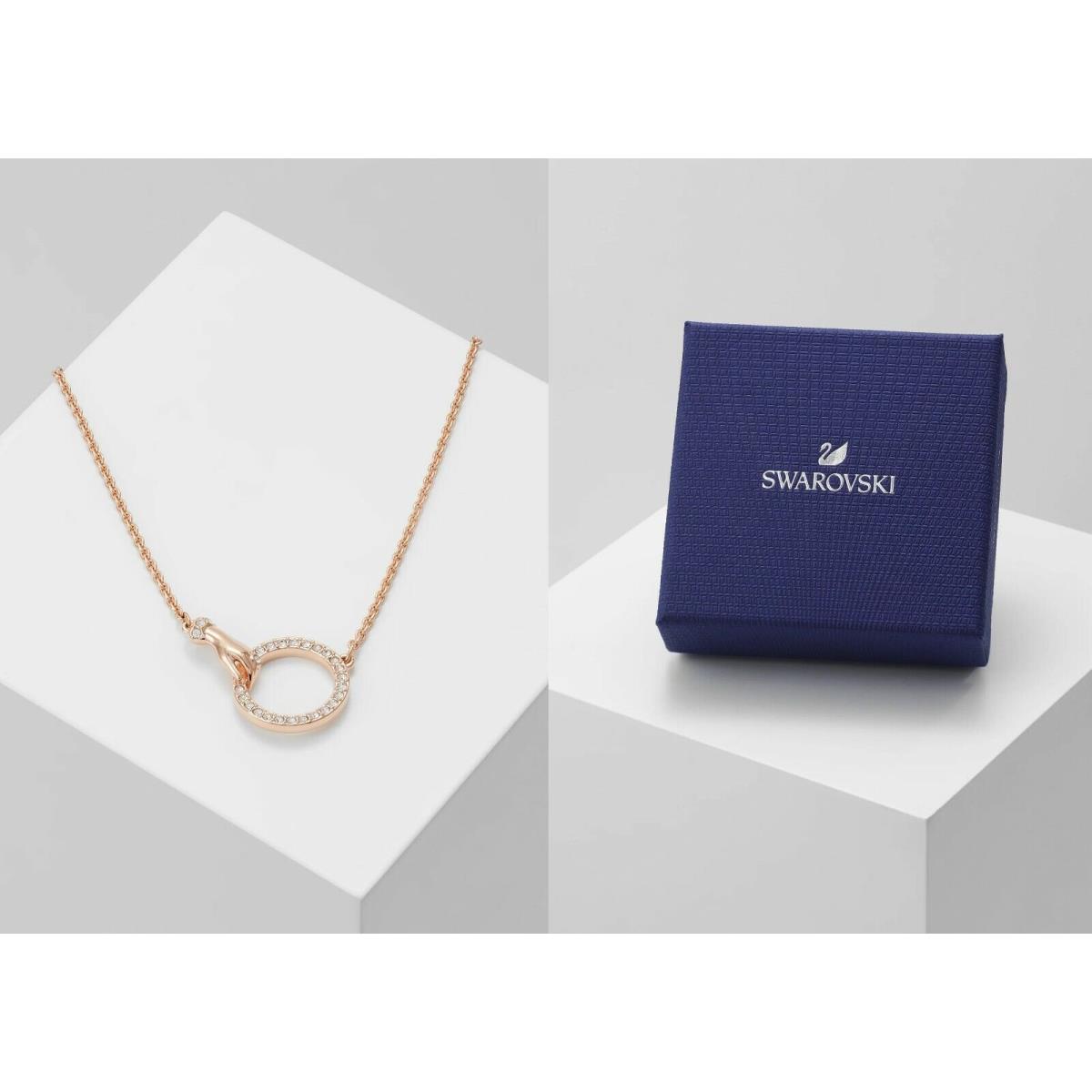 in Gift Box Swarovski 5489573 Rose Gold Sparkle Hand Symbolic Necklace
