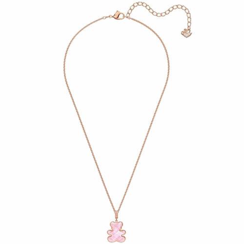Swarovski Women`s Pendant Necklace Rose Gold Plating Chain Pink Teddy 5409512