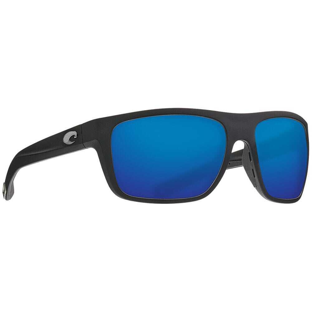 Costa Broadbill Matte Black Frame Sunglasses W/blue Mirror 580P 06S9021-90210861