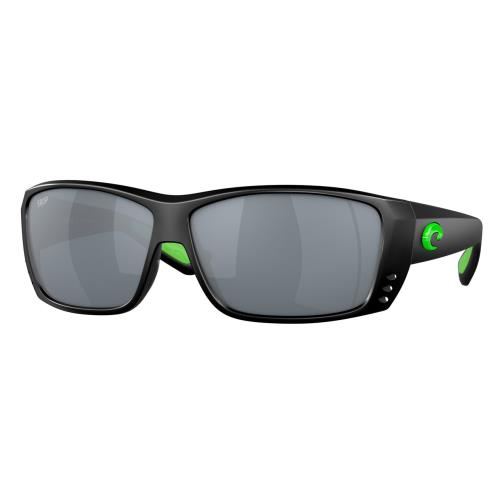 Costa Del Mar Cat Cay Sunglasses - Matte Black/green/gray Silver Mirror 580P