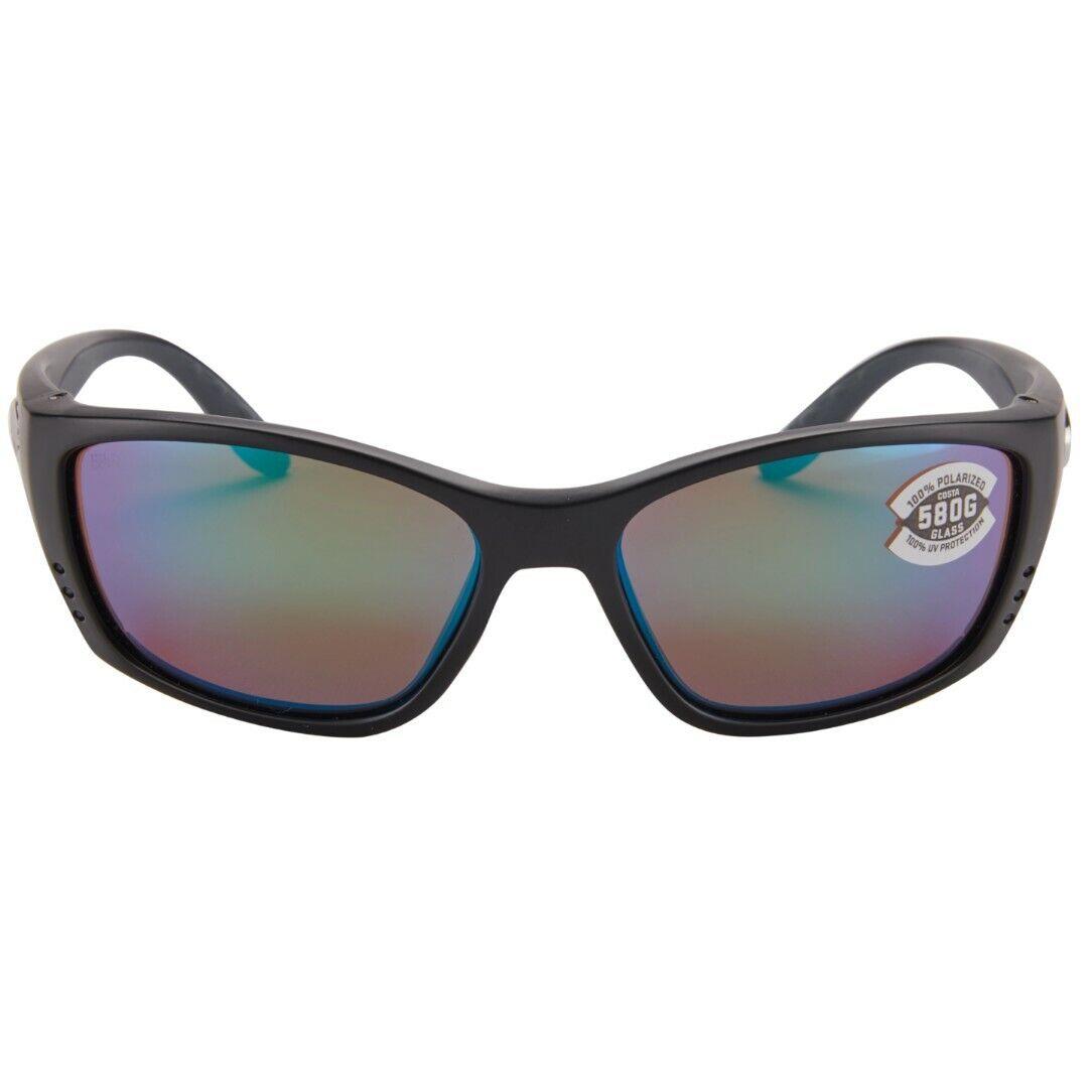 Costa Del Mar Fisch Sunglasses Black/green Mirror 580Glass - Black Frame, Green Mirror 580Glass Lens