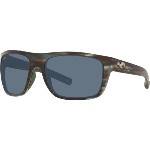 BRB253OGP Mens Costa Broadbill Polarized Sunglasses - Frame: Matte Reef, Lens: Gray