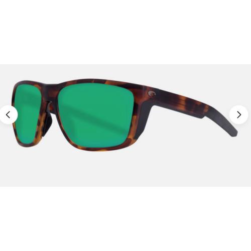Costa Del Mar Ferg Tortoise Green Mirror Polarized Glass Sunglasse Frg 191OGMGLP - Frame: Black, Lens: Green