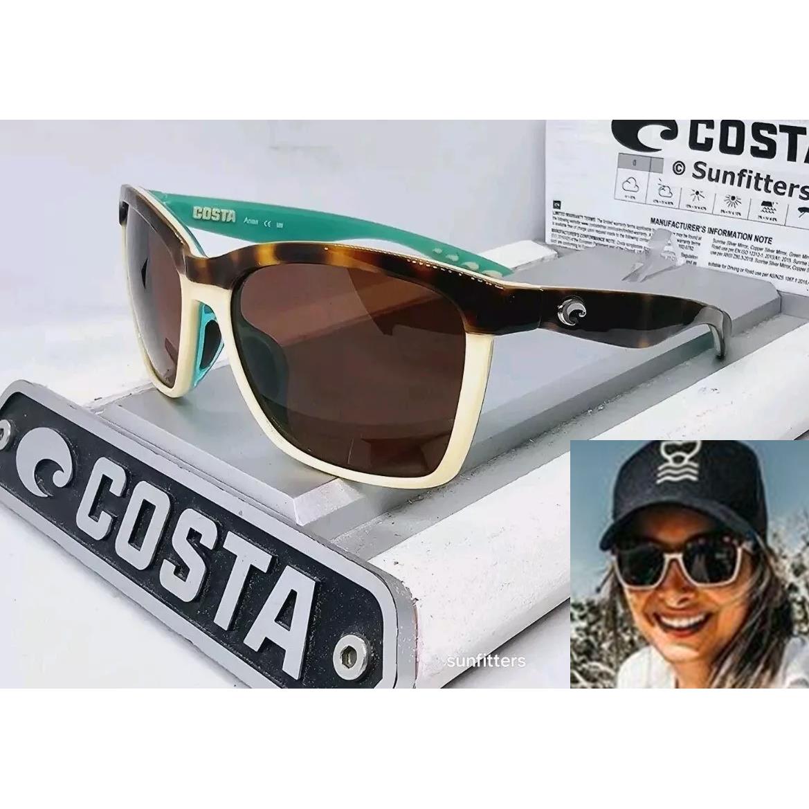 Costa Del Mar Retro Tortoise/copper Anaa Polarized 580P Sunglasses - Frame: Brown, Lens: Brown