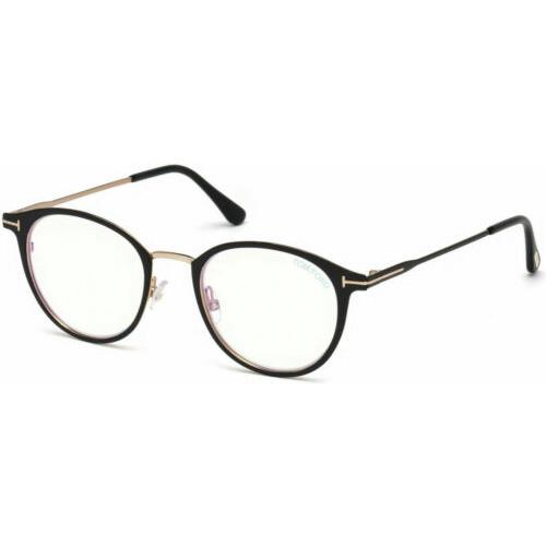 Tom Ford FT 5528 B 002 Matte Black/shiny Rose Gold Eyeglasses