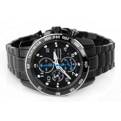 Seiko Sportura Alarm Chronograph Screwed Crown Men`s Analog Watch SNAE77P1