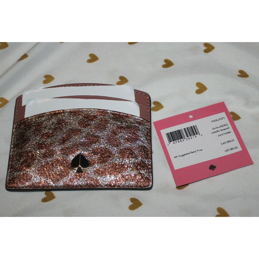 Kate spade discount metallic leopard wallet