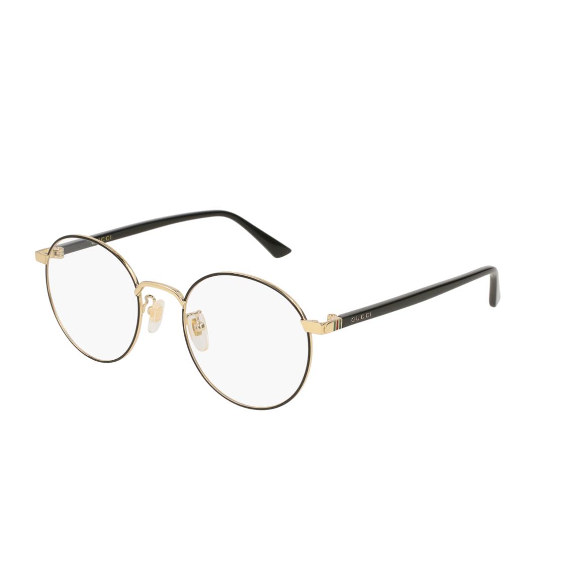 Gucci GG 0297OK 003 Black Gold Men`s Eyeglasses