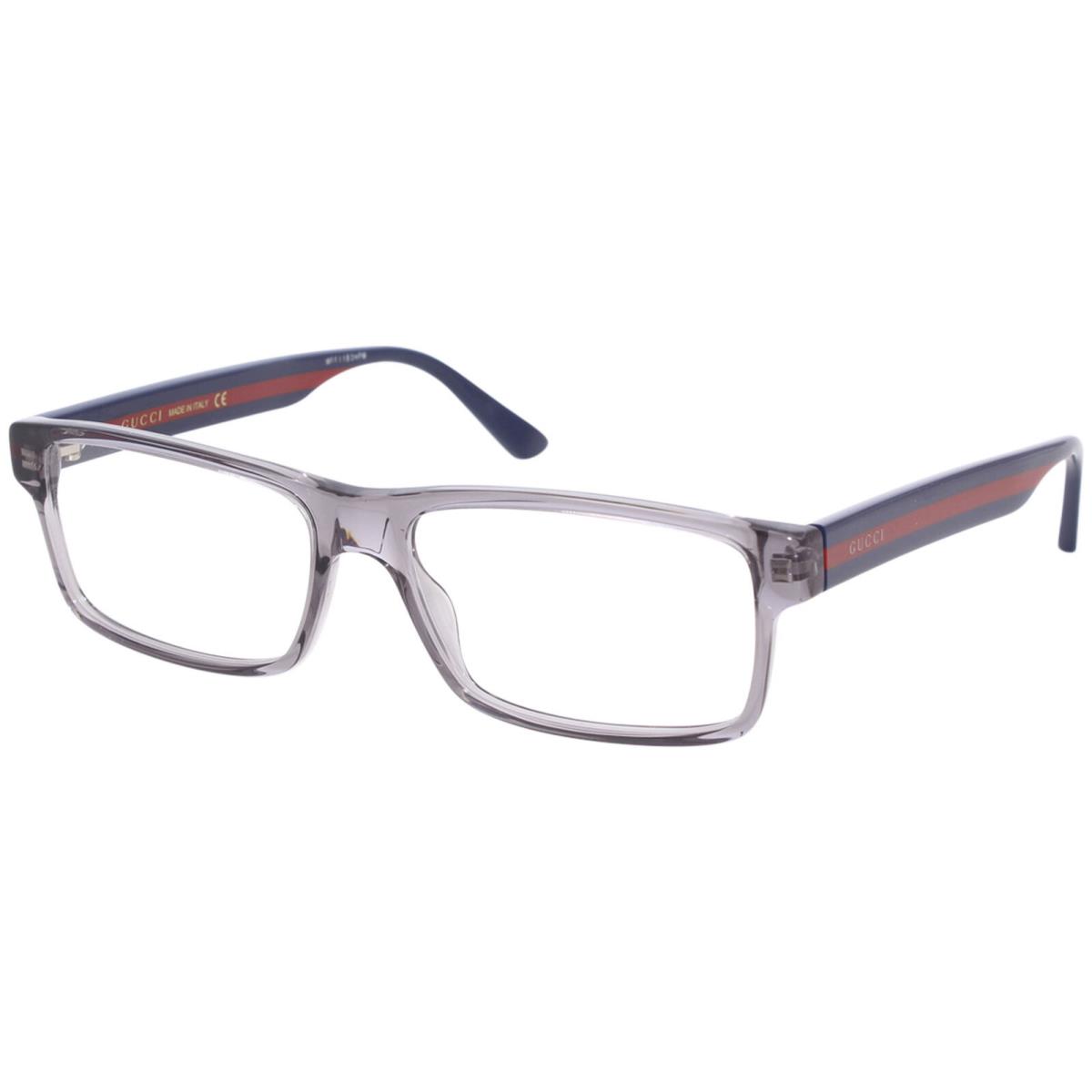 Gucci Web GG0752O 003 Eyeglasses Men`s Grey/blue Full Rim Optical Frame 56mm