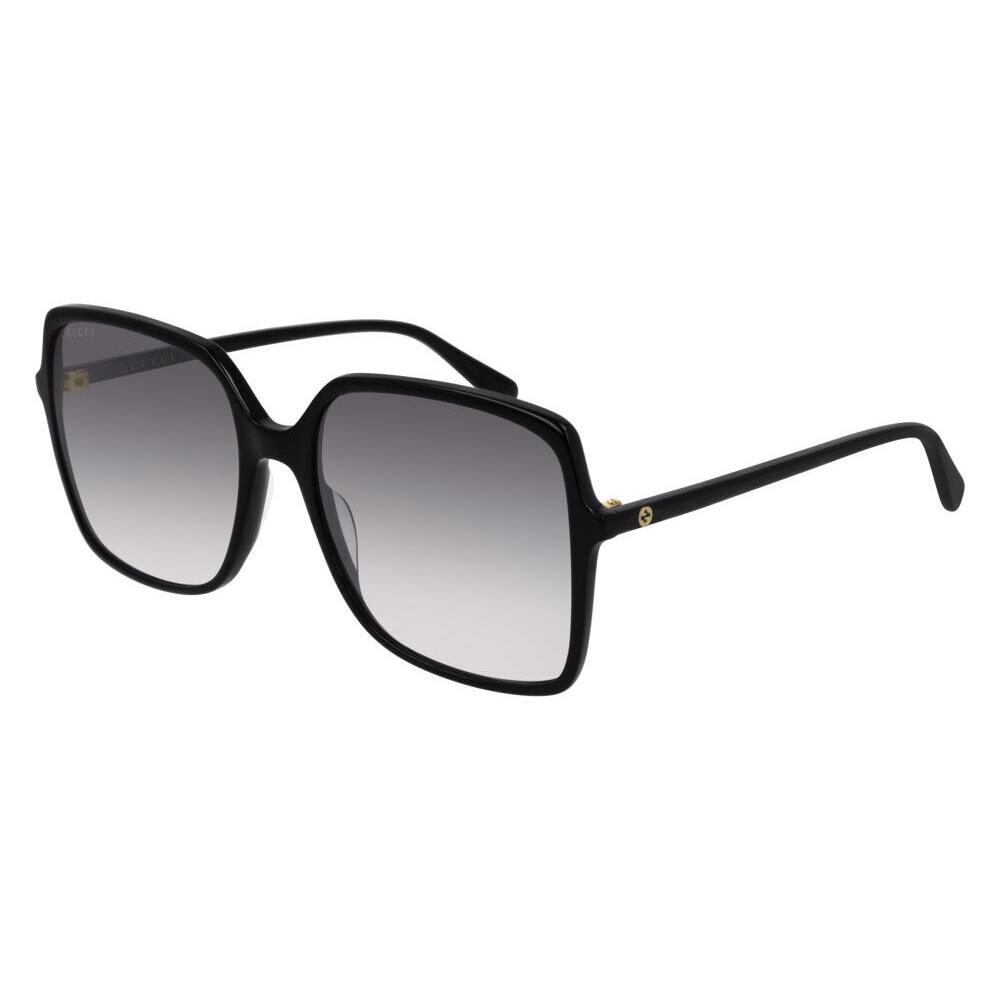 Gucci GG0544S Sunglasses Black Grey Gradient Square 57mm