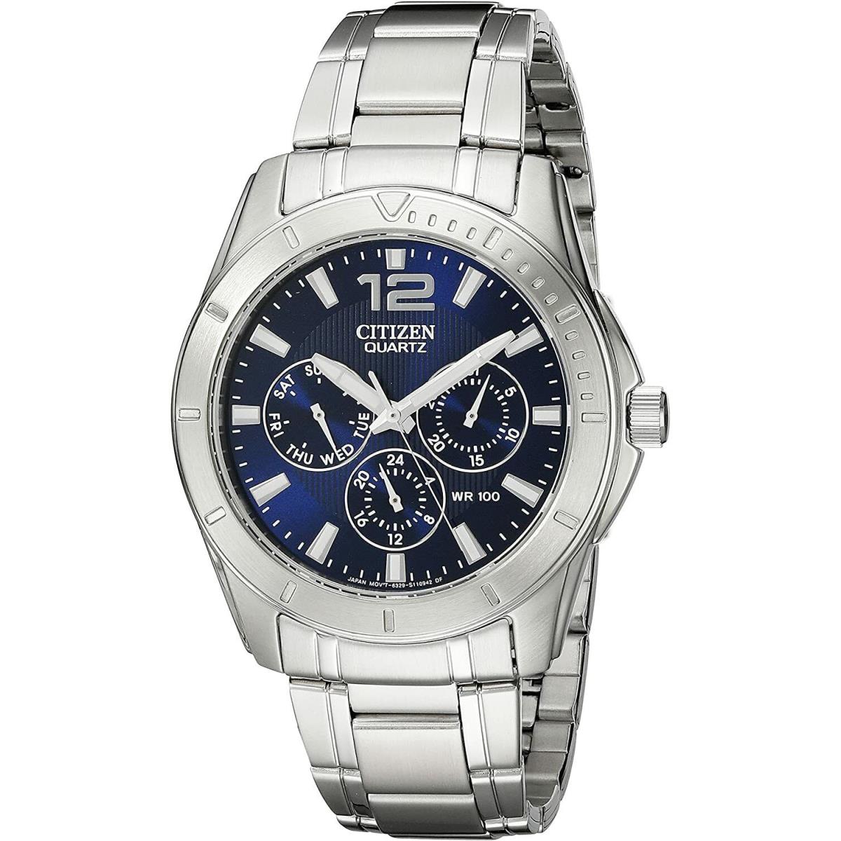 Citizen Men`s Quartz Stainless Steel Silver Tone Watch AG8300-52L