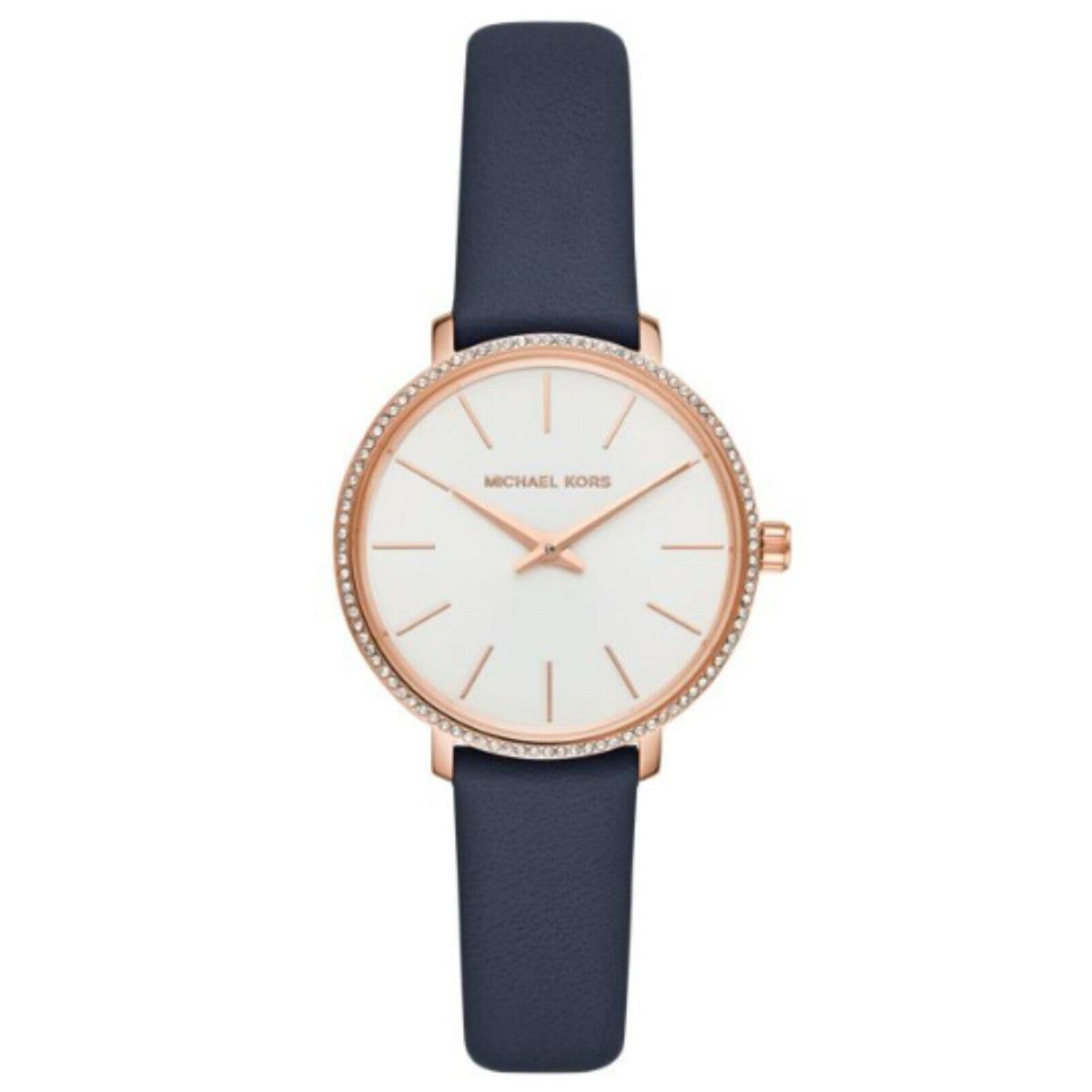 Michael Kors Pyper Three-hand Blue Leather Watch MK2804