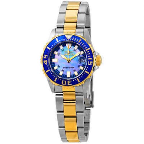 Invicta Pro Diver Collection Lady Abyss Ladies Watch 2961 - Dial: Blue, Band: Silver, Bezel: Blue