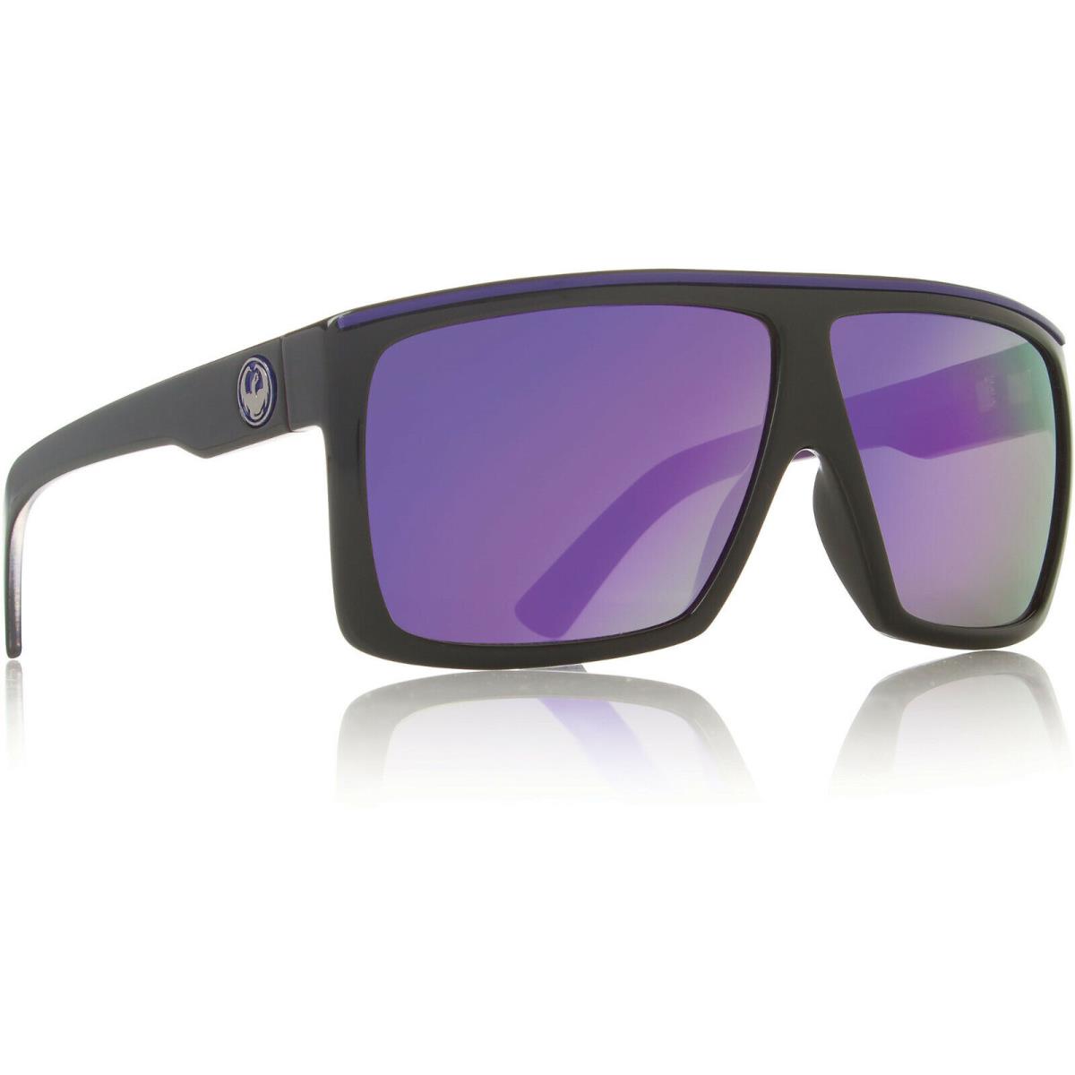 Dragon Alliance The Fame Sunglasses Black Purple Nebula Ionized Mirrored Lens