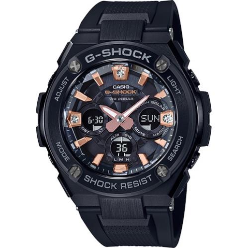 Casio G-shock G-steel Diamond Index W/time Blk/rose Gold Watch GSTS310BDD-1A