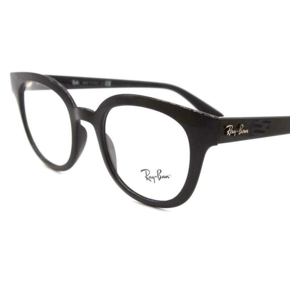 Ray-ban Eyeglasses RB 4324-V 2000 50-21 150 Classic Round Shiny Black Frames