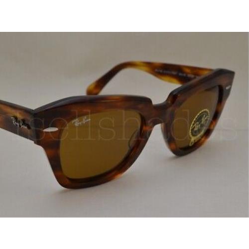 Ray-Ban sunglasses STATE STREET - STRIPPED HAVANA Frame, BROWN Lens, RB2186-954/33 49 Manufacturer