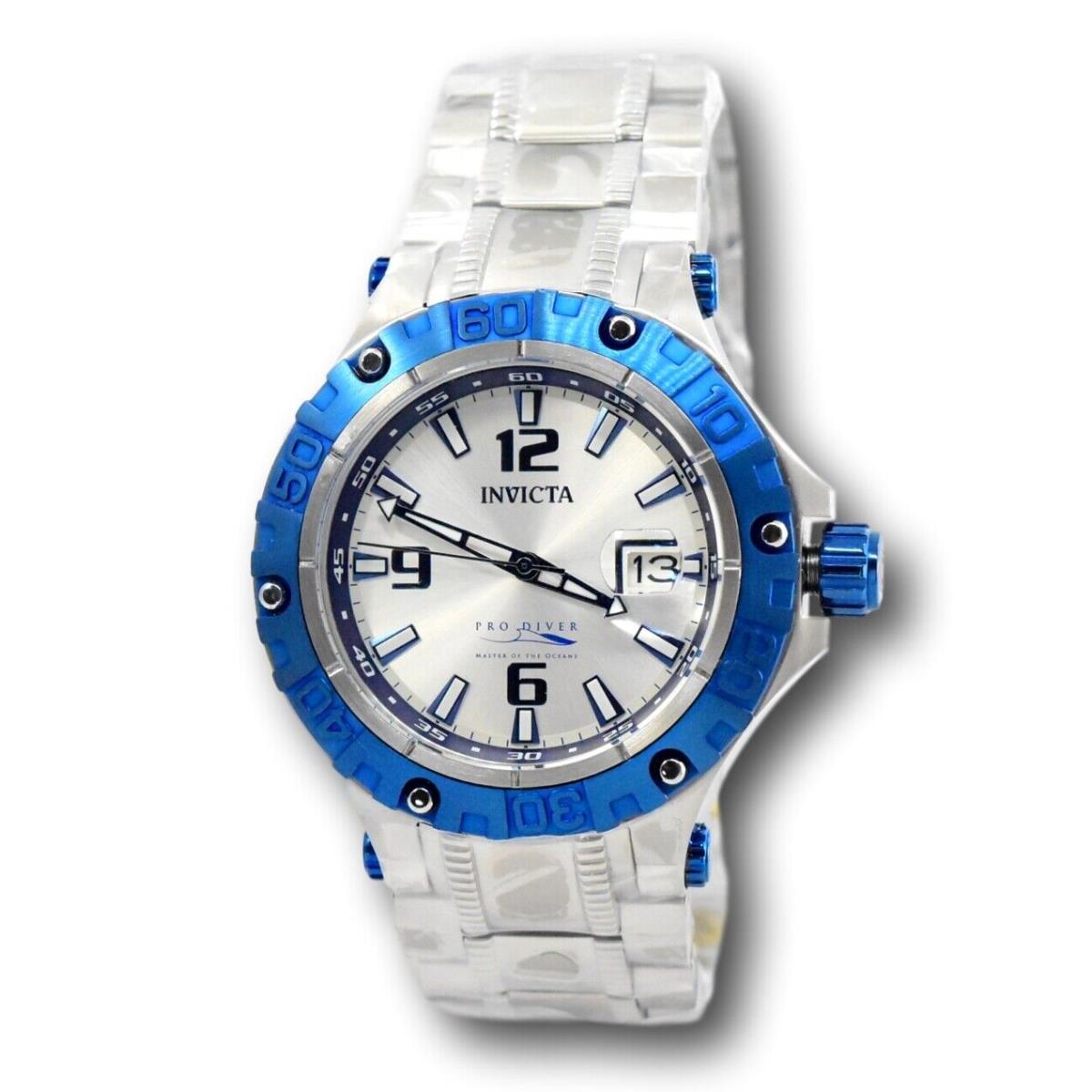 Invicta Pro Diver Automatic Men`s 47mm Electric Blue and Silver Dial Watch 27309