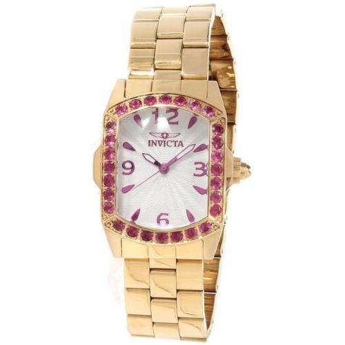 Invicta 14139 Lupah Exotic Gemstone Limited Edition 043/500 Bracelet Women Watch - White Dial, Gold Band