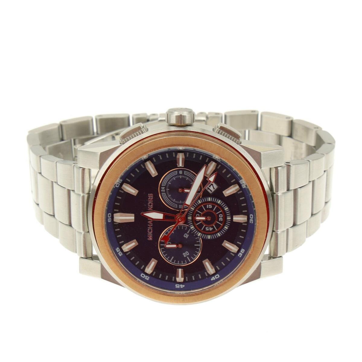 Michael Kors Men`s Silver Grayson Chronograph Bracelet Watch 1303