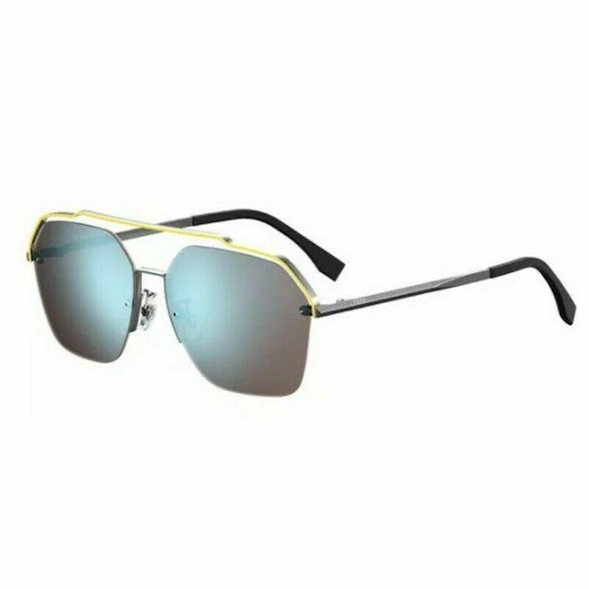 Fendi Men`s Aviator Pilot Sunglasses UV Protection Mirrored FF M0032/S Mvu 3J