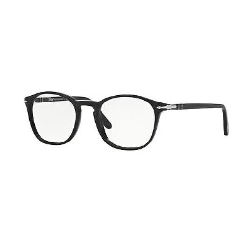 Persol PO3007V 95 Square Black Demo Lens 52 mm Men`s Eyeglasses